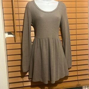 Waffle print long sleeve tunic​​​​​